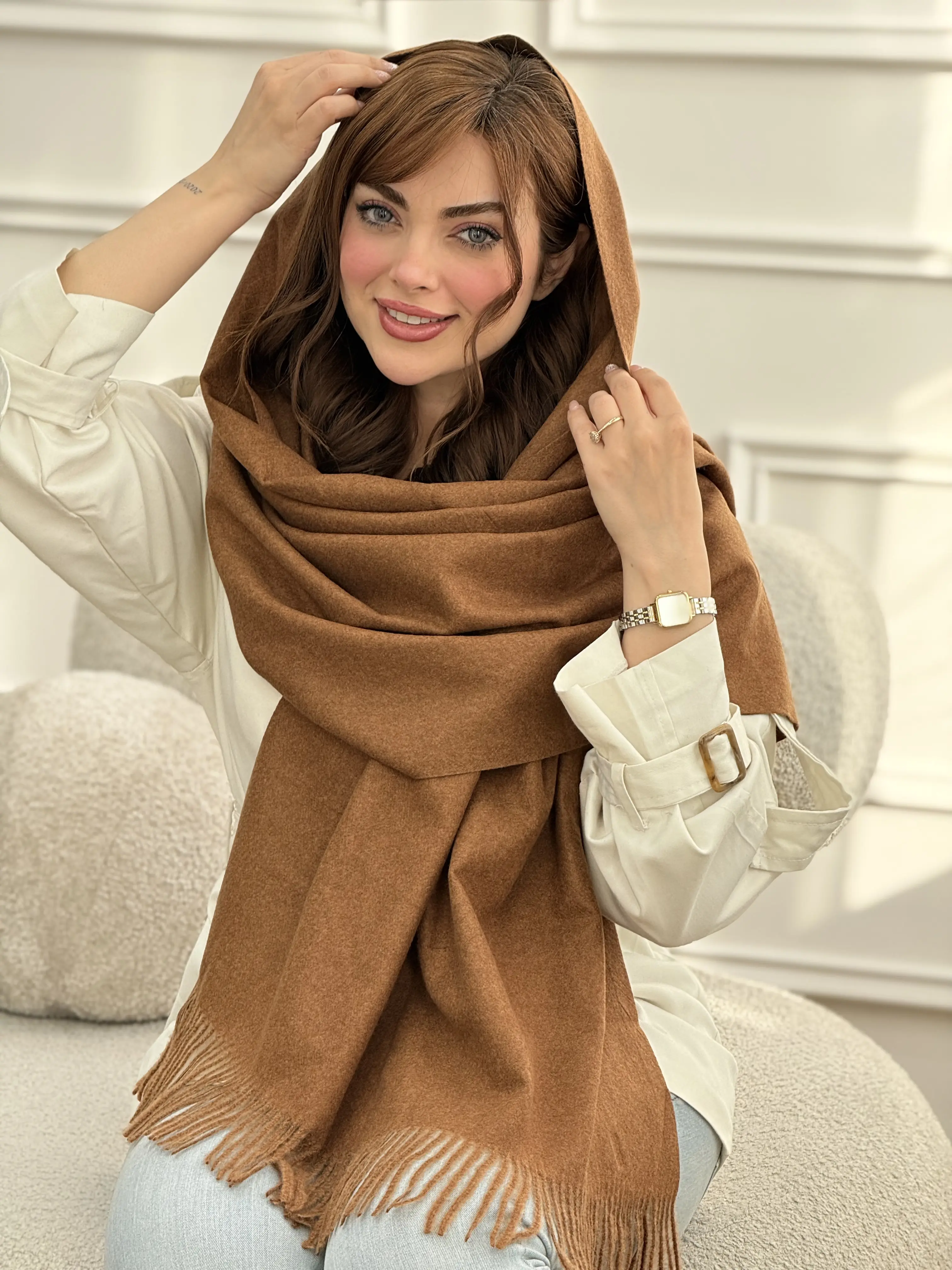 شال موهر گرنسی ساده